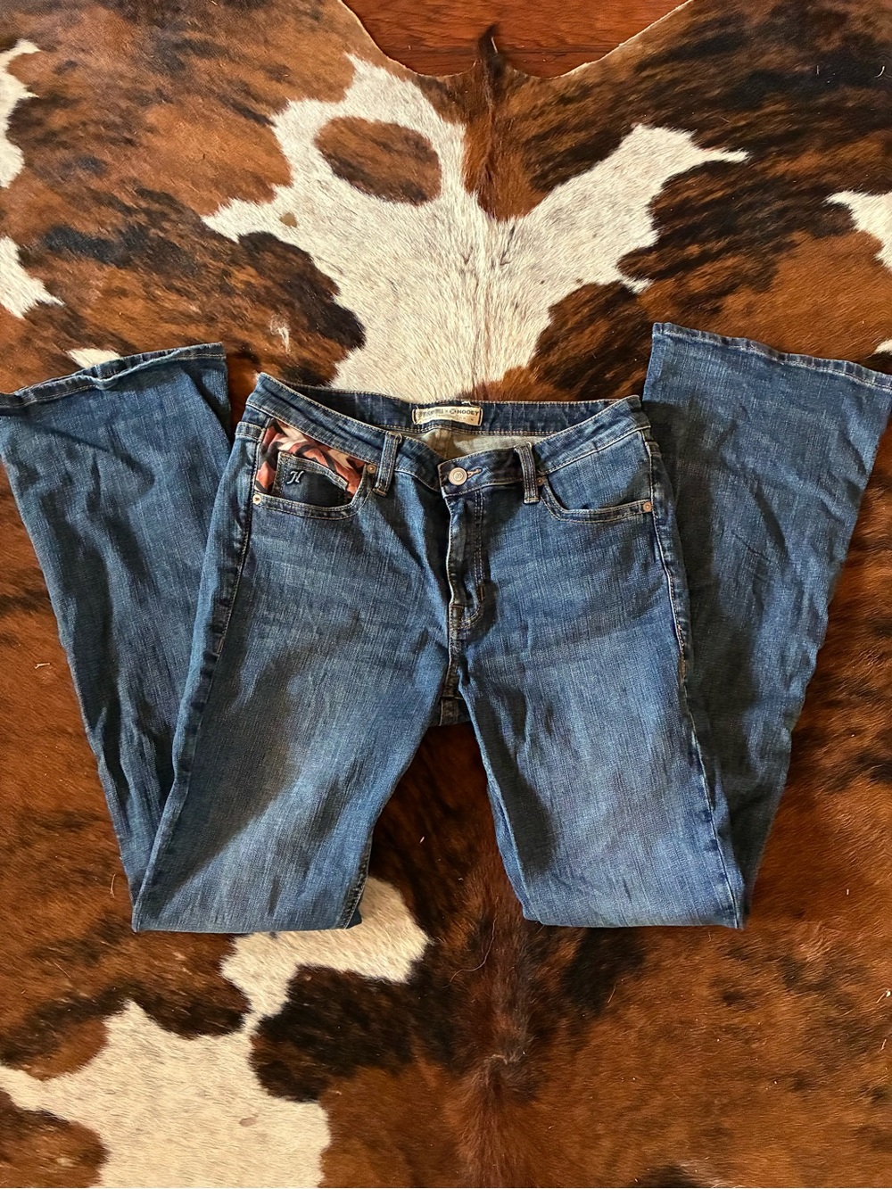 Hooey by Rock n’ Roll Denim Women's Medium Blue Boot Cut Jeans Sz 31L